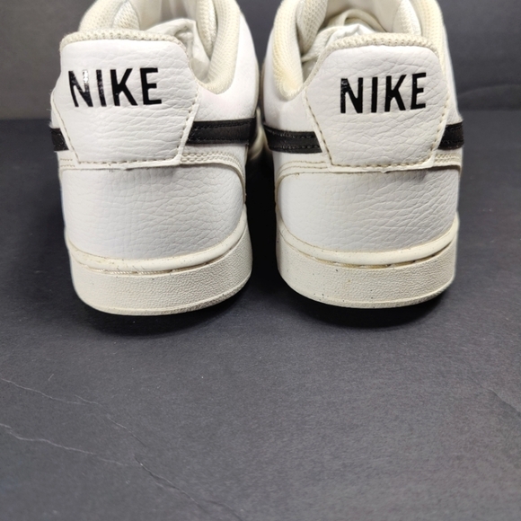 Nike Court Vision White Black Basketball Leather Sneakers Women's Shoes Size 9 - Picture 7 of 9